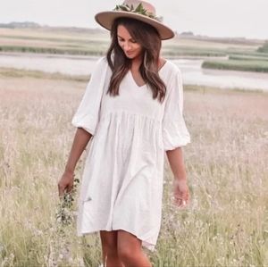 Monk & Lou Swiss Dot Ayanna Flowy Babydoll Dress